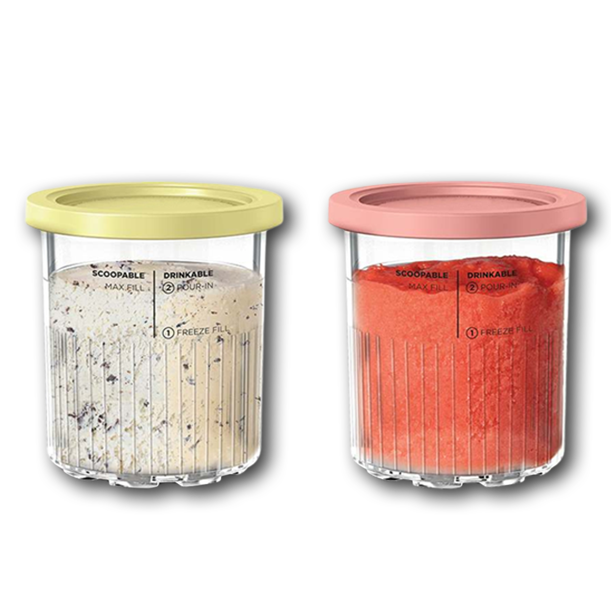 Ninja Creami Deluxe Pints 4 Pack - Replacement Containers (24oz, NC501)
