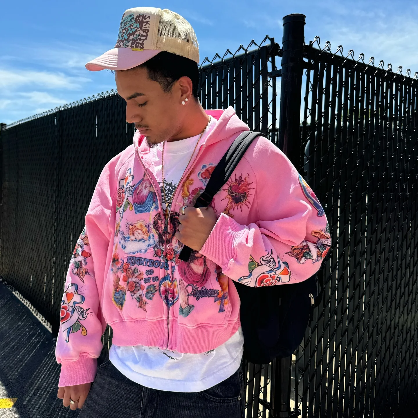 Risen King Cropped Zip Hoodie