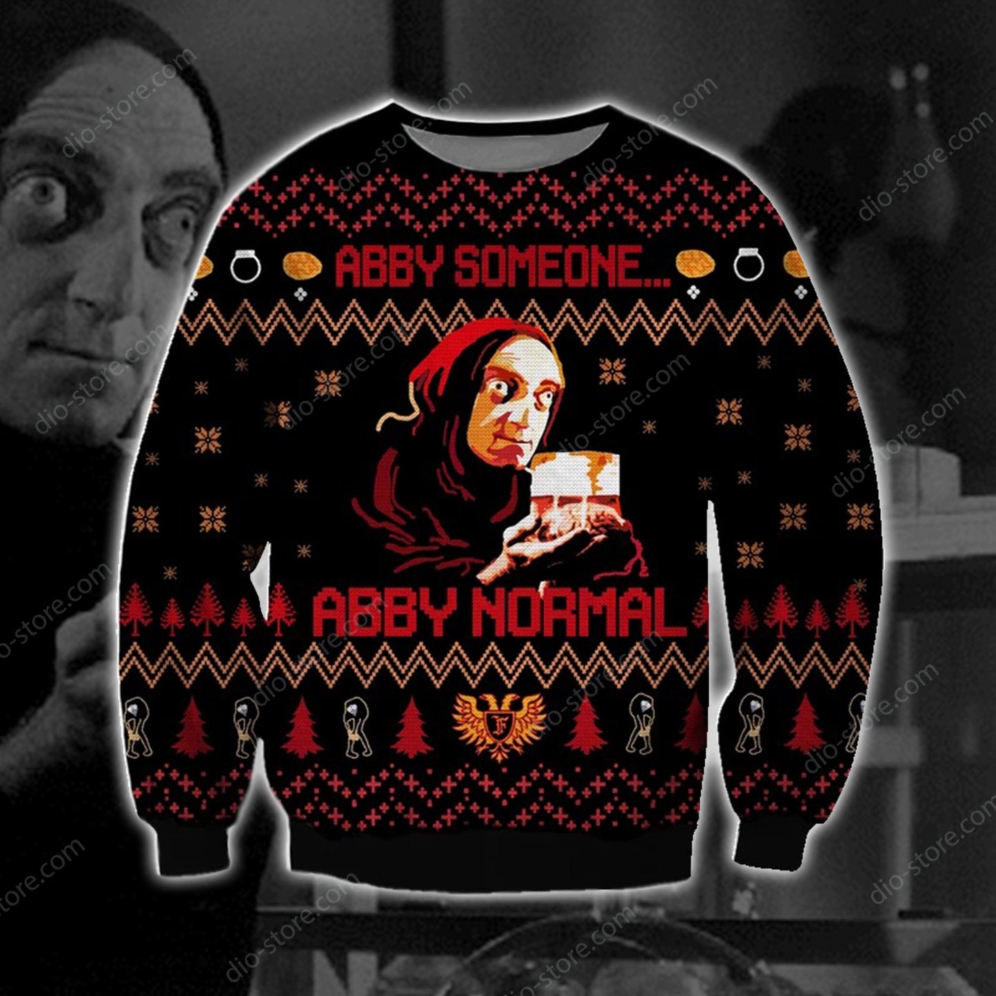 Abby Normal Knitting Pattern 3D Print Ugly Sweatshirt Hoodie All Over Printed