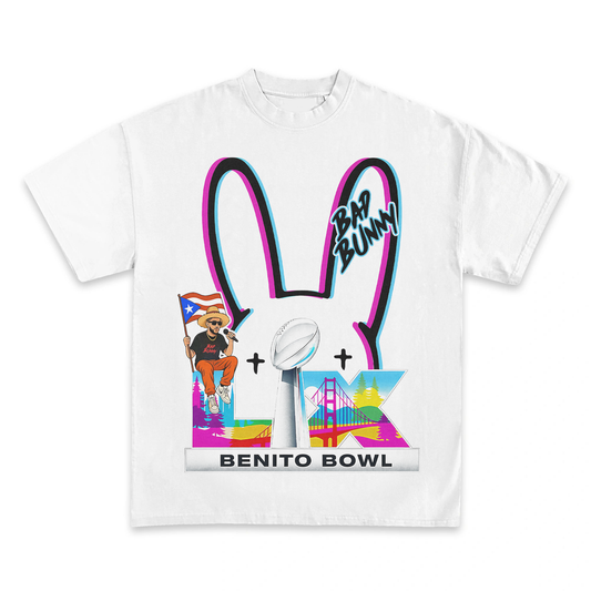 Bad Bunny Shirts - Bad Bunny "Benito Bowl" Graphic Tee