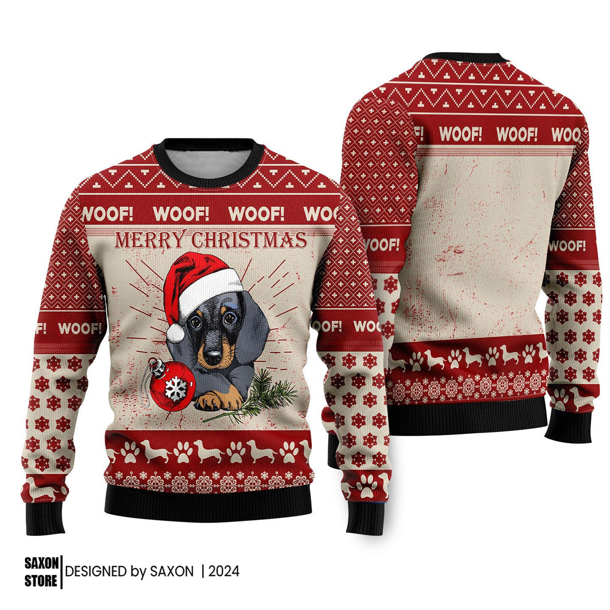 Christmas Dachshund Dog Ugly Christmas Sweater