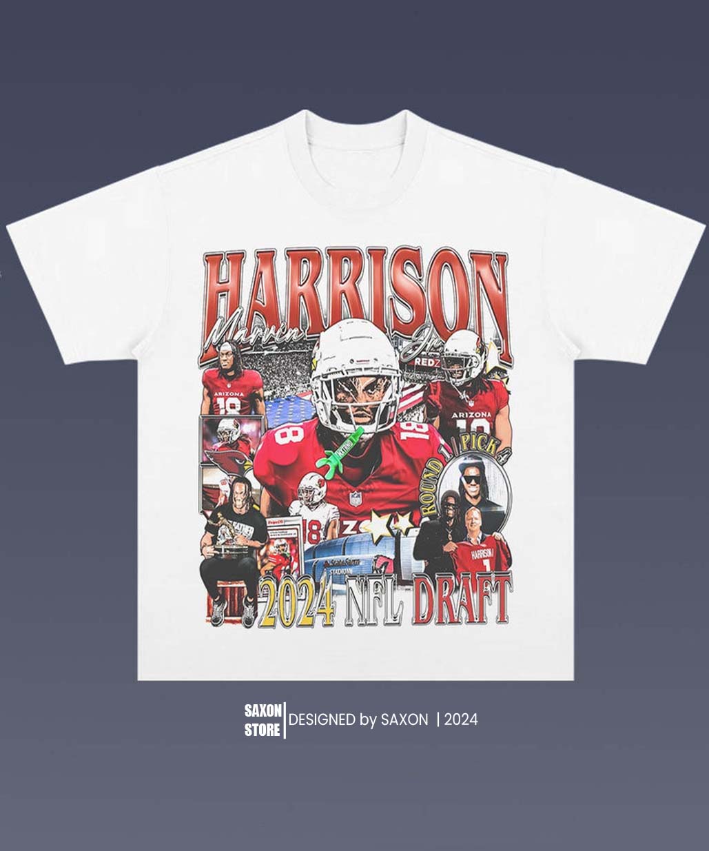 MARVIN HARRISON JR 1.1 TEE - AMERICAN FOOTBALL GRAPHIC TEE