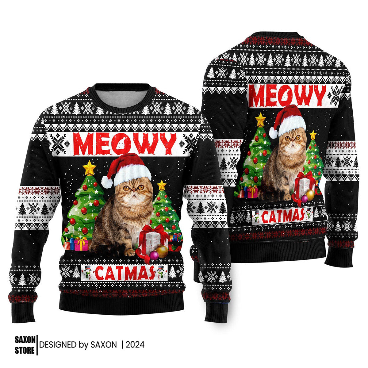 Meowy Ugly Christmas Sweater