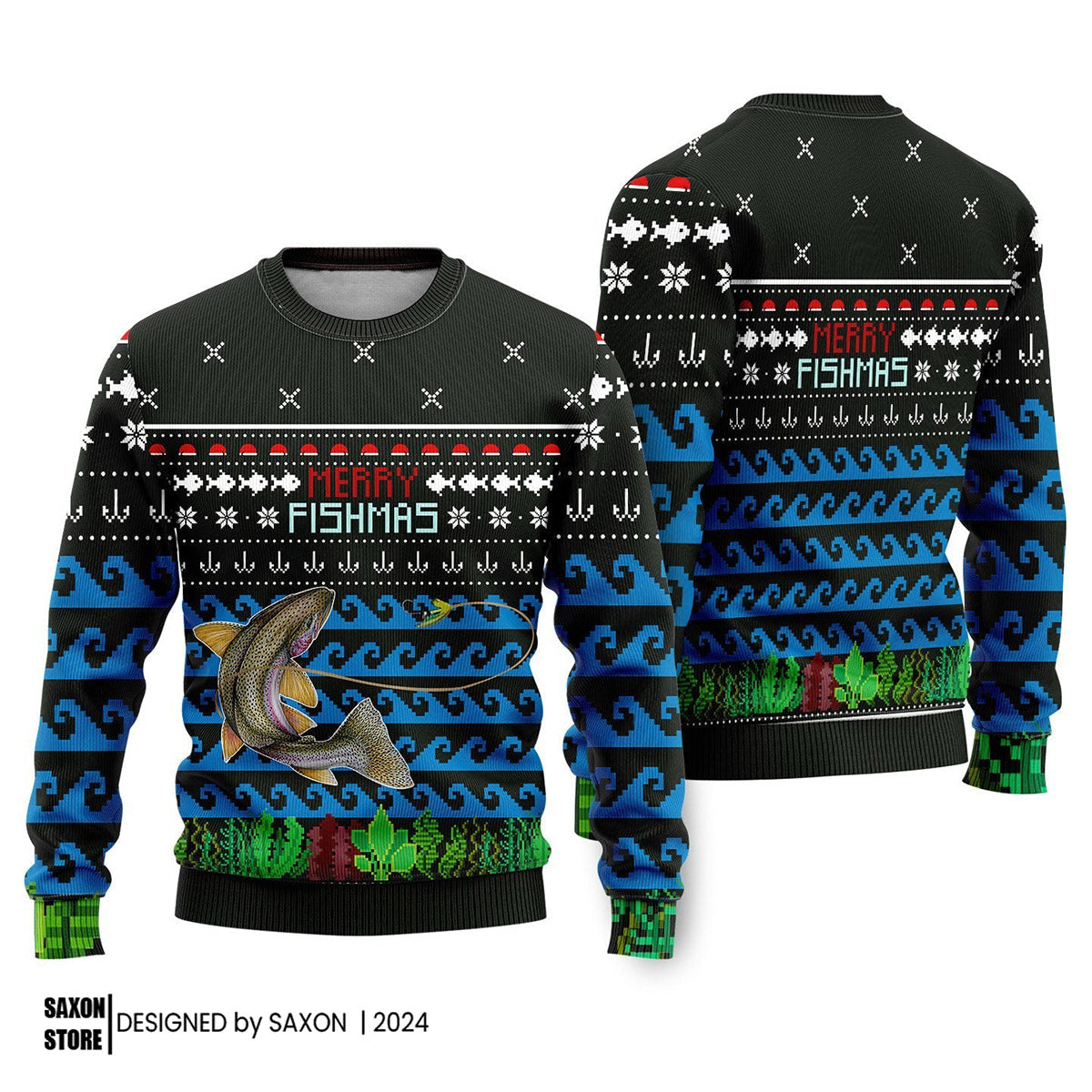 Merry Fishmas Ugly Christmas Sweater