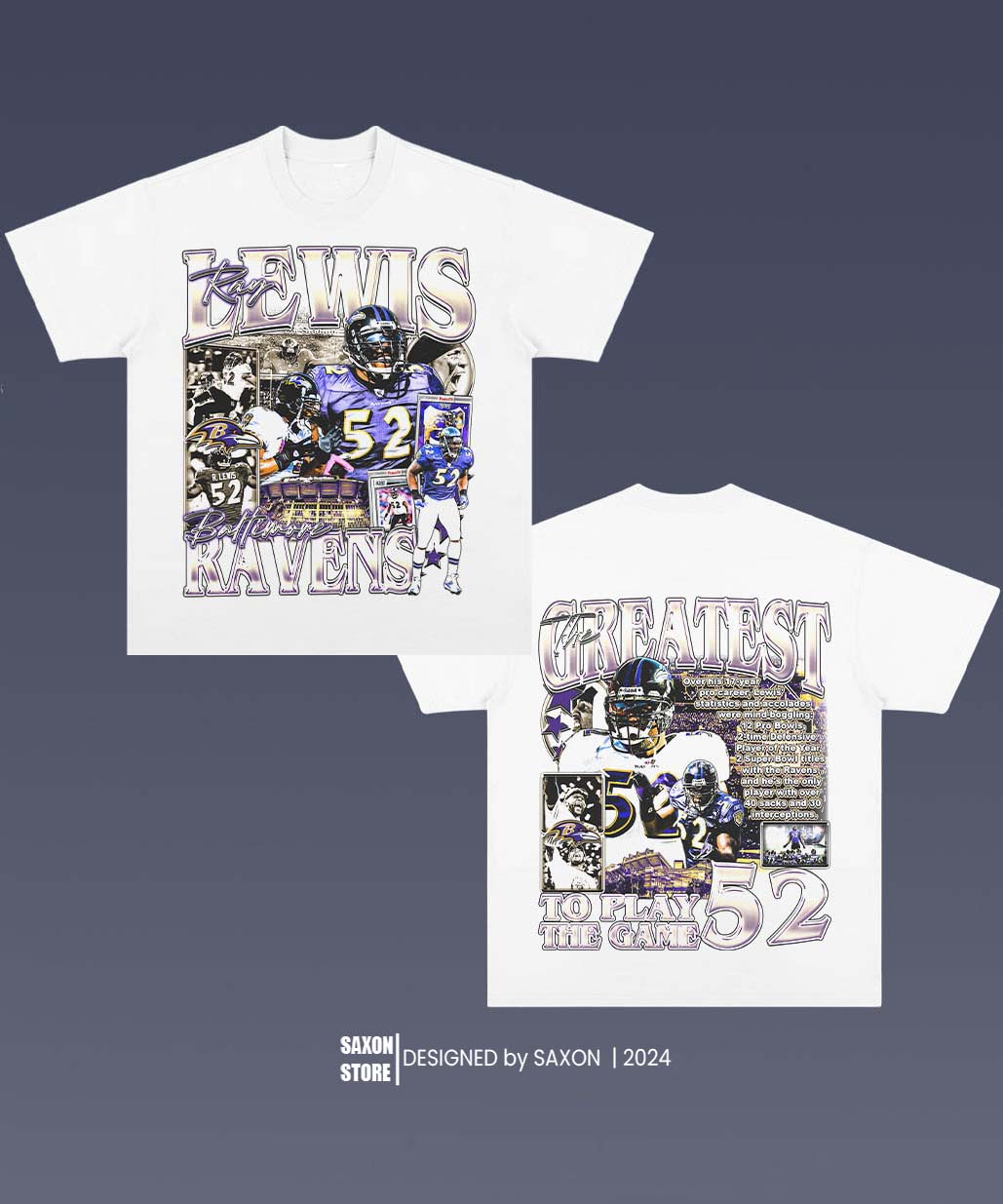 RAY LEWIS 1.0 TEE - AMERICAN FOOTBALL GRAPHIC TEE