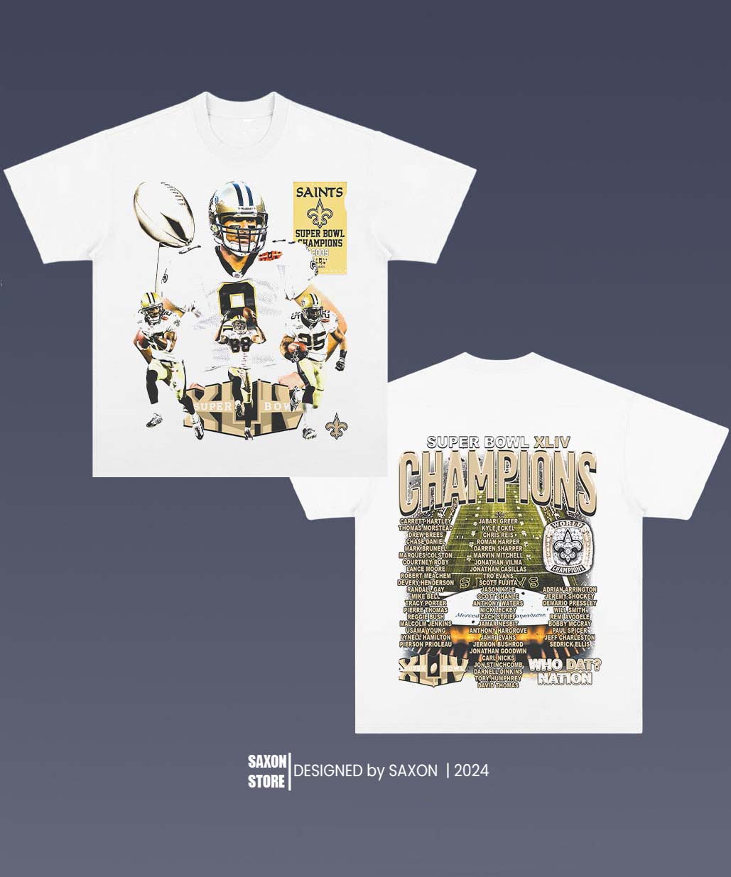 SUPER BOWL XLIV 1.0 TEE - AMERICAN FOOTBALL GRAPHIC TEE