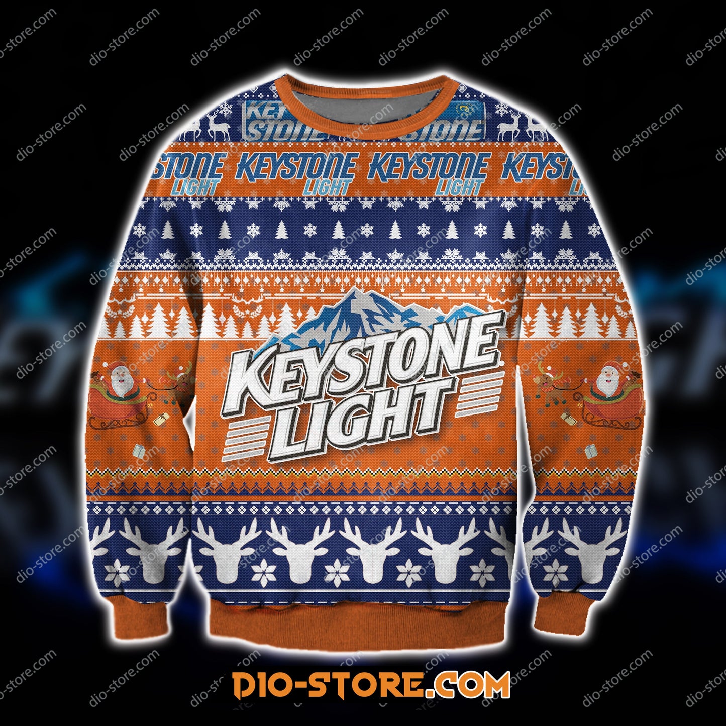 3D All Over Print Keystone Light Beer Ugly Christmas Sweater Hoodie All Over Printed