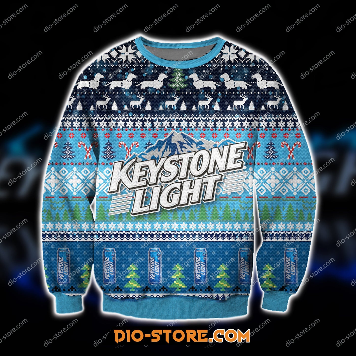 3D All Over Print Keystone Light Beer Ugly Christmas Sweater Hoodie All Over Printed