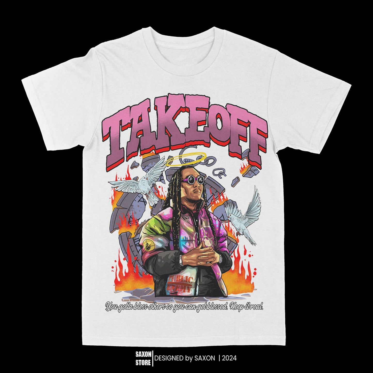 Takeoff "Keep It Real" Graphic Tee