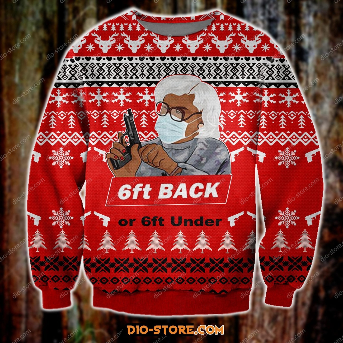 6Ft Back Or 6Ft Under 3D Print Ugly Christmas Sweatshirt Hoodie All Over Printed