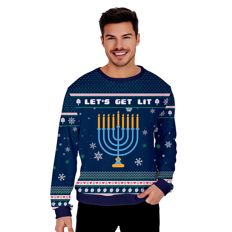 Lit Christmukkah Funny Ugly Christmas Sweater