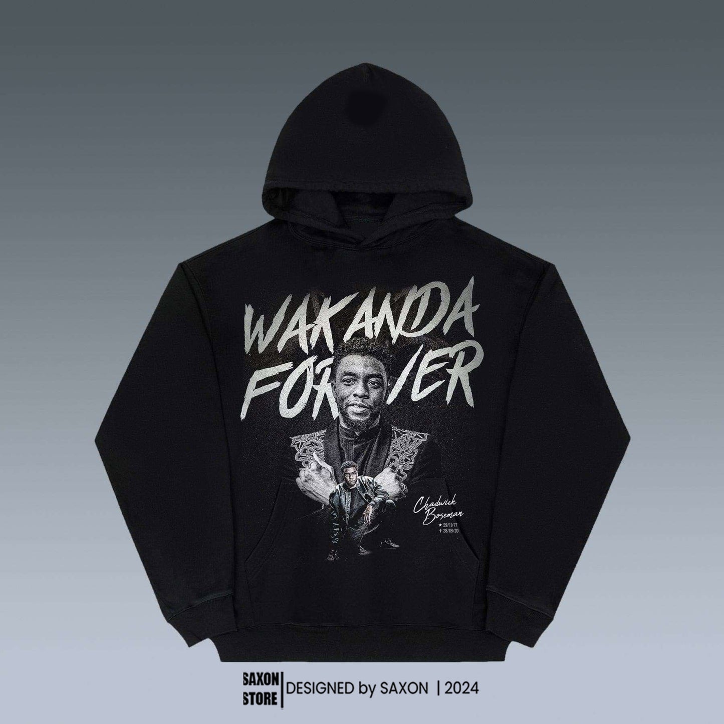 VINTAGE HOODIES | WAKANDA FOREVER -BLACK PANTHER