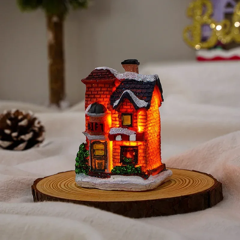 Christmas Village Sets - LED Night Light Christmas Ornaments 2024 - C