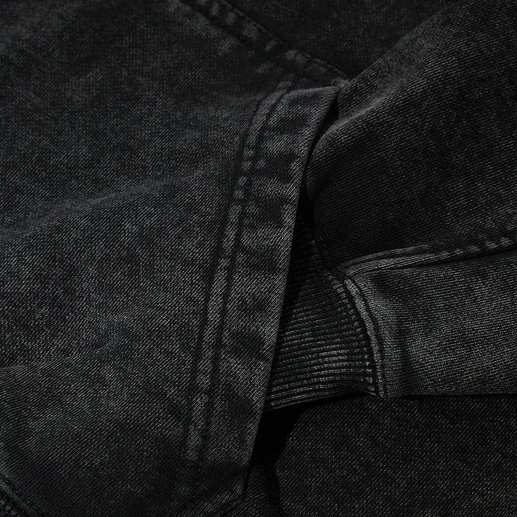 Oversized Vintage Graphic Street Acid Washed Pullover Hoodie