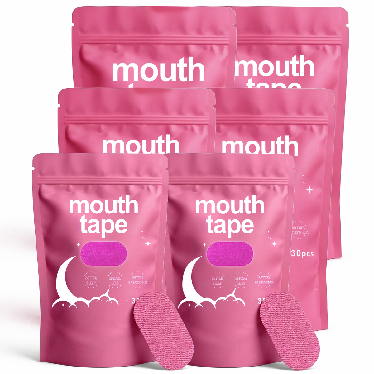 Saxon Premium Mouth Tape for Sleeping - Hypoallergenic Beauty Strips for Nose Breathing, 30 Count