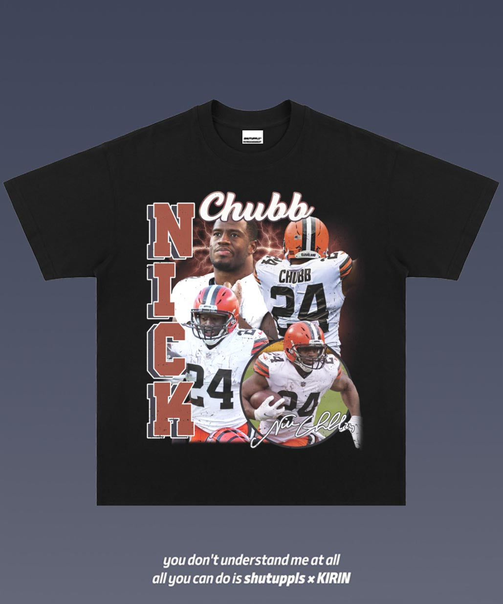 Nick Chubb 1.0 TEE - AMERICAN FOOTBALL GRAPHIC TEE
