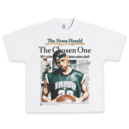 2002 Lebron James "The Chosen One" Heavyweight Graphic Tee Shirt