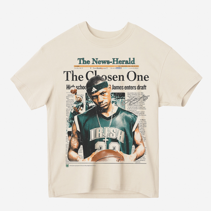 2002 Lebron James "The Chosen One" Heavyweight Graphic Tee Shirt