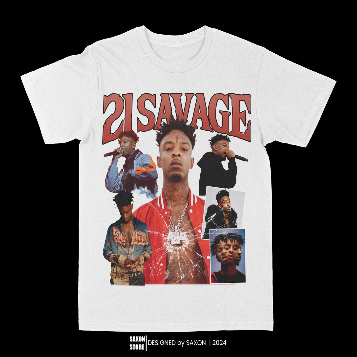 21 Savage "Broken Glass" Graphic Tee