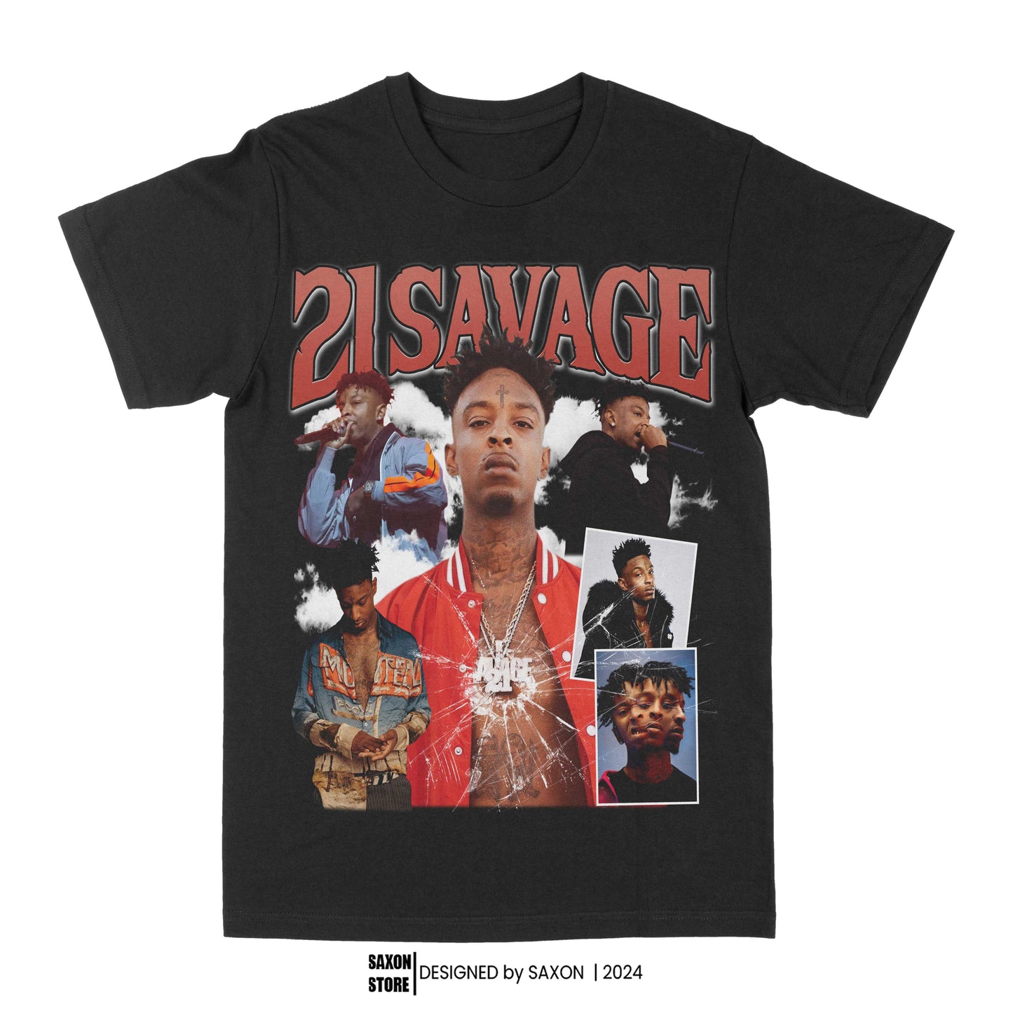 21 Savage "Broken Glass" Graphic Tee