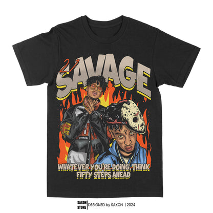 21 Savage "Fifty Steps" Graphic Tee