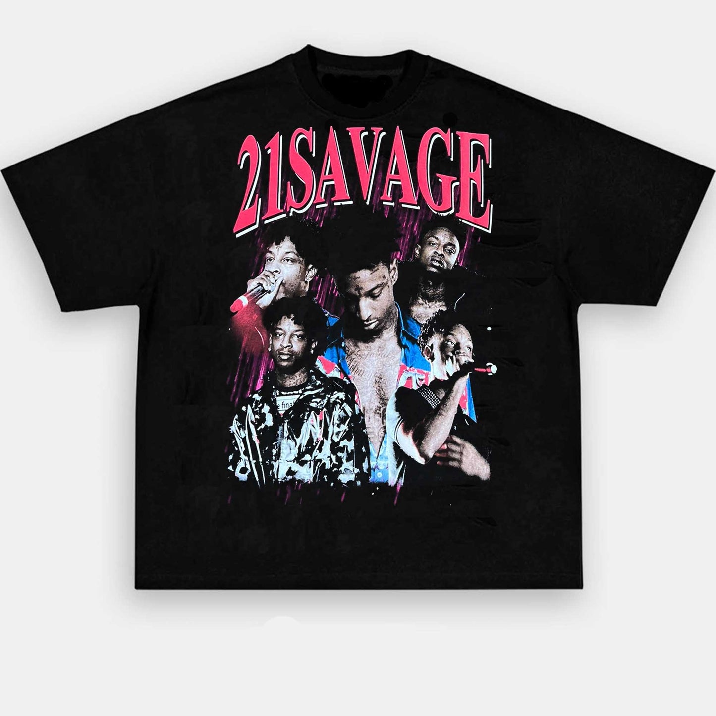 21 Savage Red Rain Graphic Tee | Personalize with Your Name