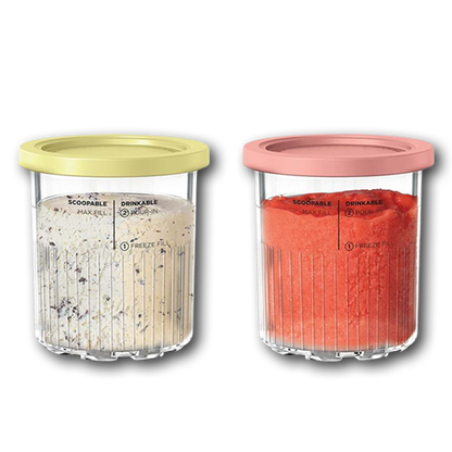 Ninja Creami Deluxe Pints 4 Pack - Replacement Containers (24oz, NC501)