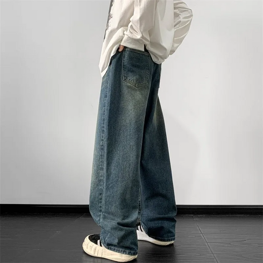 Jeans men 2024 Spring Wide Leg Jeans