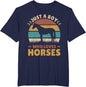 Just A Boy Who Loves Horses Men Horse Stuff Boys Horse Lover T-Shirt