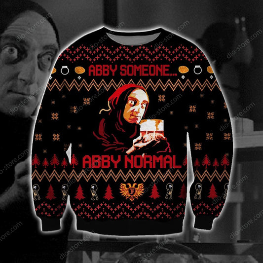 Abby Normal Knitting Pattern 3D Print Ugly Sweatshirt Hoodie All Over Printed