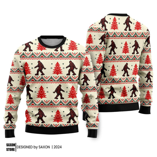 Amazing Bigfoot Ugly Christmas Sweater