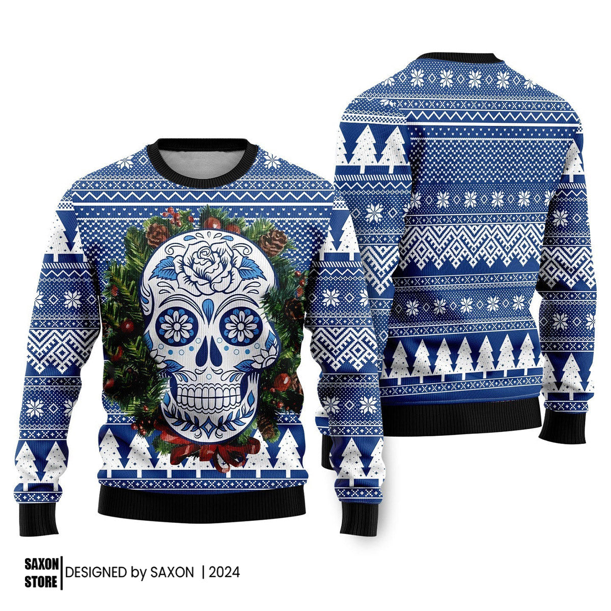 Awesome Sugar Skull Ugly Christmas Sweater