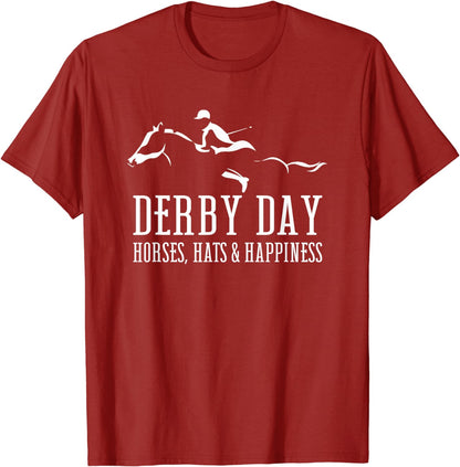 Derby Day Horse Silks and Hats Jockey Kentucky Horse Racing T-Shirt