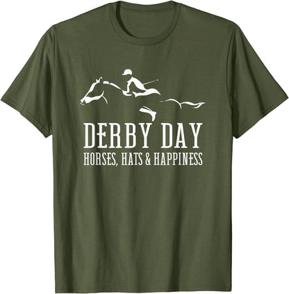 Derby Day Horse Silks and Hats Jockey Kentucky Horse Racing T-Shirt