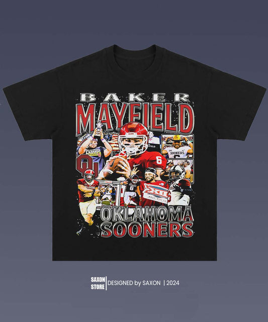 BAKER MAYFIELD OKLAHOMA 1.0 TEE - AMERICAN FOOTBALL GRAPHIC TEE