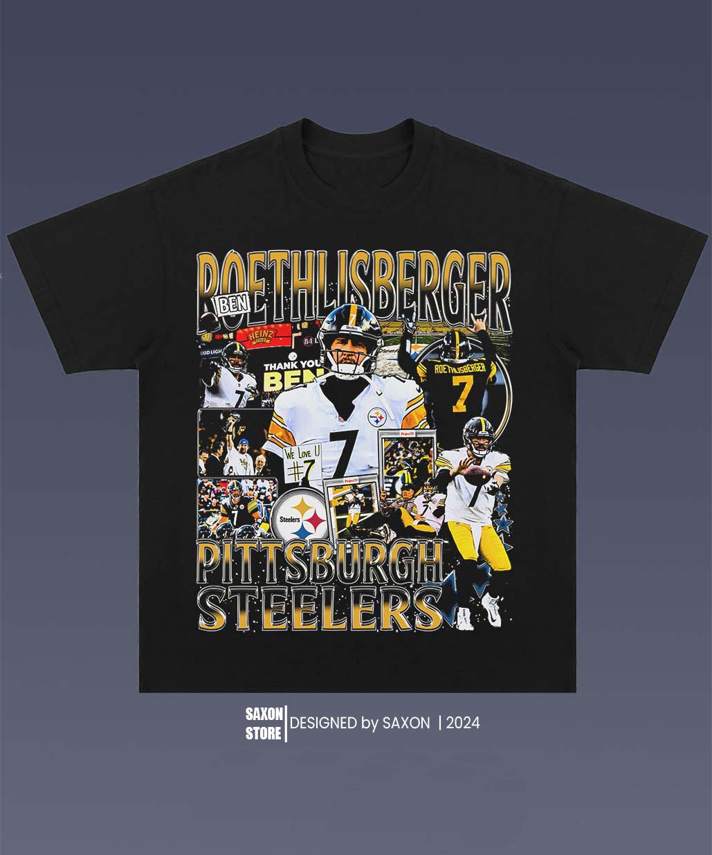 BEN ROETHLISBERGER 1.0 TEE - AMERICAN FOOTBALL GRAPHIC TEE