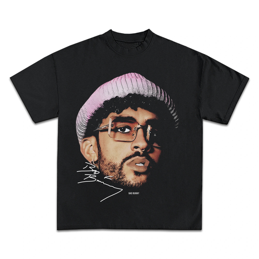 Bad Bunny Shirts - Bad Bunny "Big Face" Graphic Tee