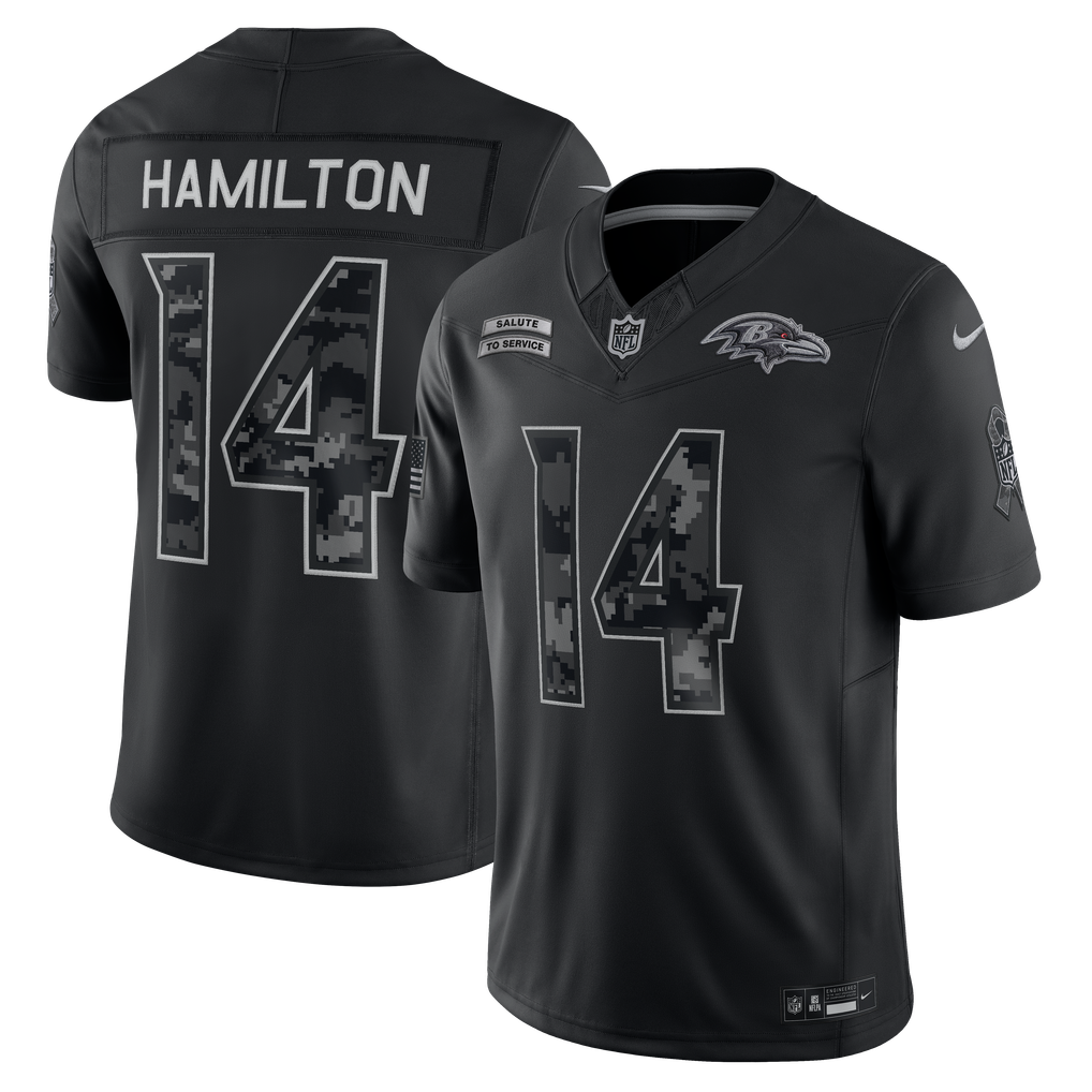 Baltimore Ravens 2026 Salute to Service Stitched Limited Jersey - Black