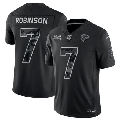 Bijan Robinson Atlanta Falcons 2026 Salute to Service Stitched Limited Jersey - Black