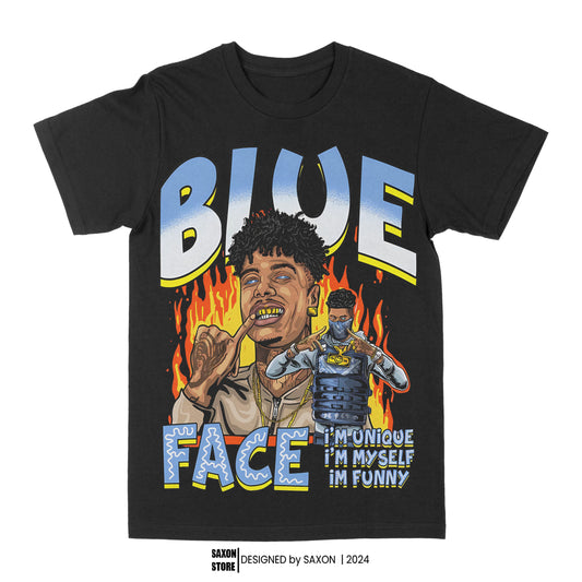 Blue Face "Unique" Graphic Tee