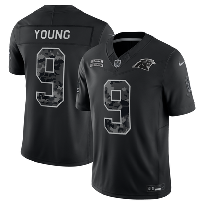 Bryce Young Carolina Panthers 2026 Salute to Service Stitched Limited Jersey - Black