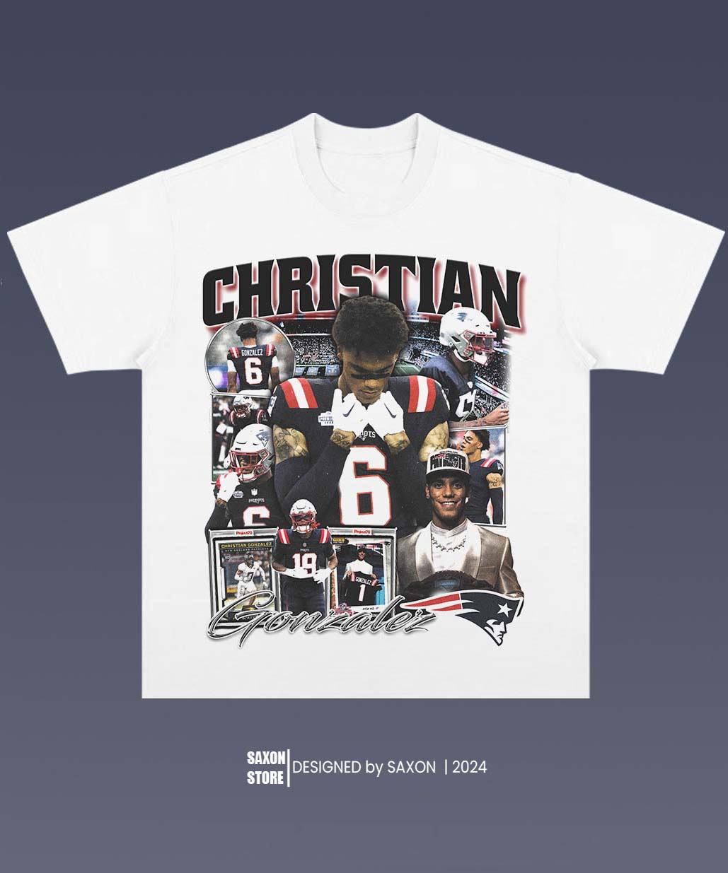 CHRISTIAN GONZALEZ 1.1 TEE - AMERICAN FOOTBALL GRAPHIC TEE