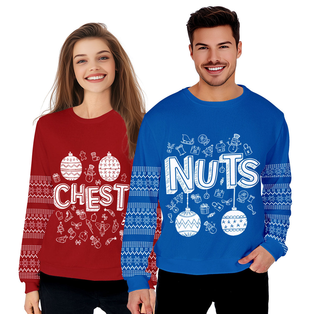 Chest Nuts Funny Ugly Christmas Sweater