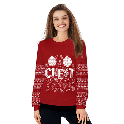 Chest Nuts Funny Ugly Christmas Sweater