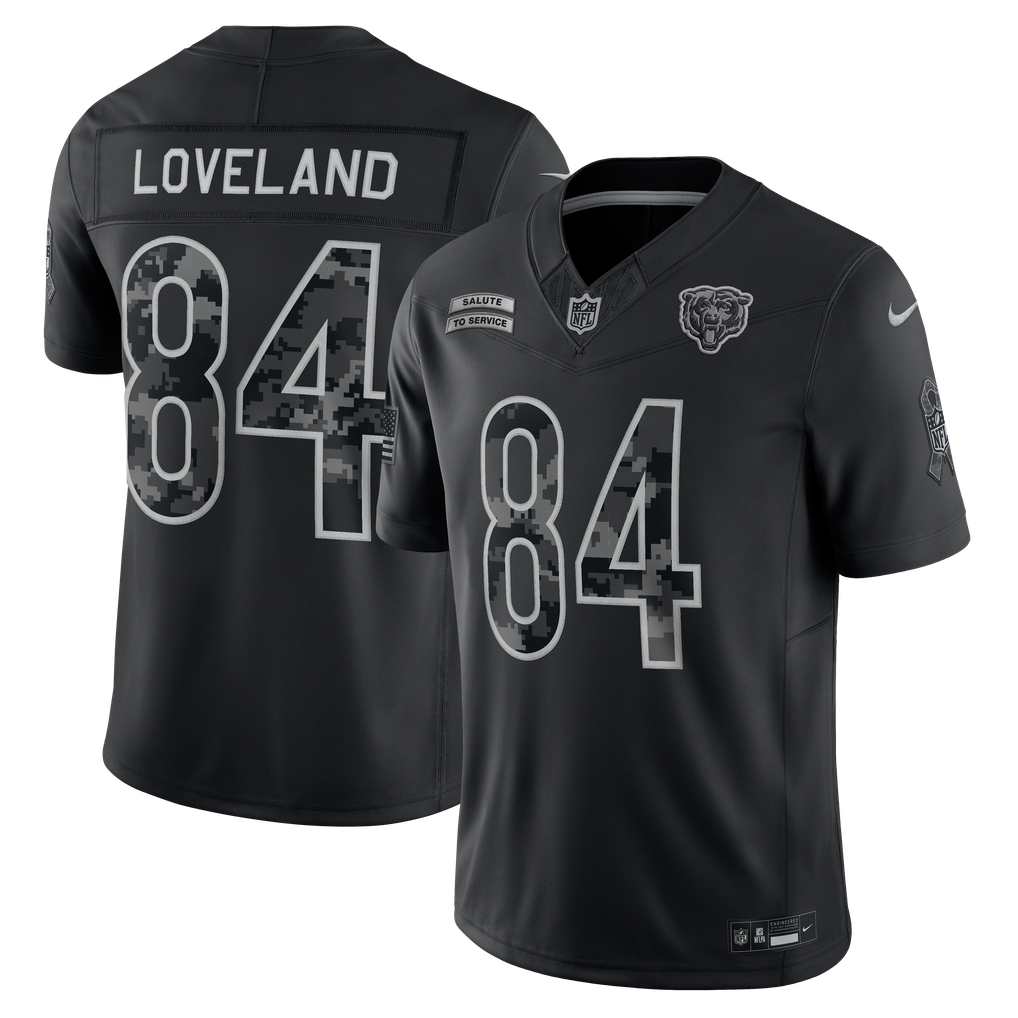 Chicago Bears 2026 Salute to Service Stitched Limited Jersey - Black