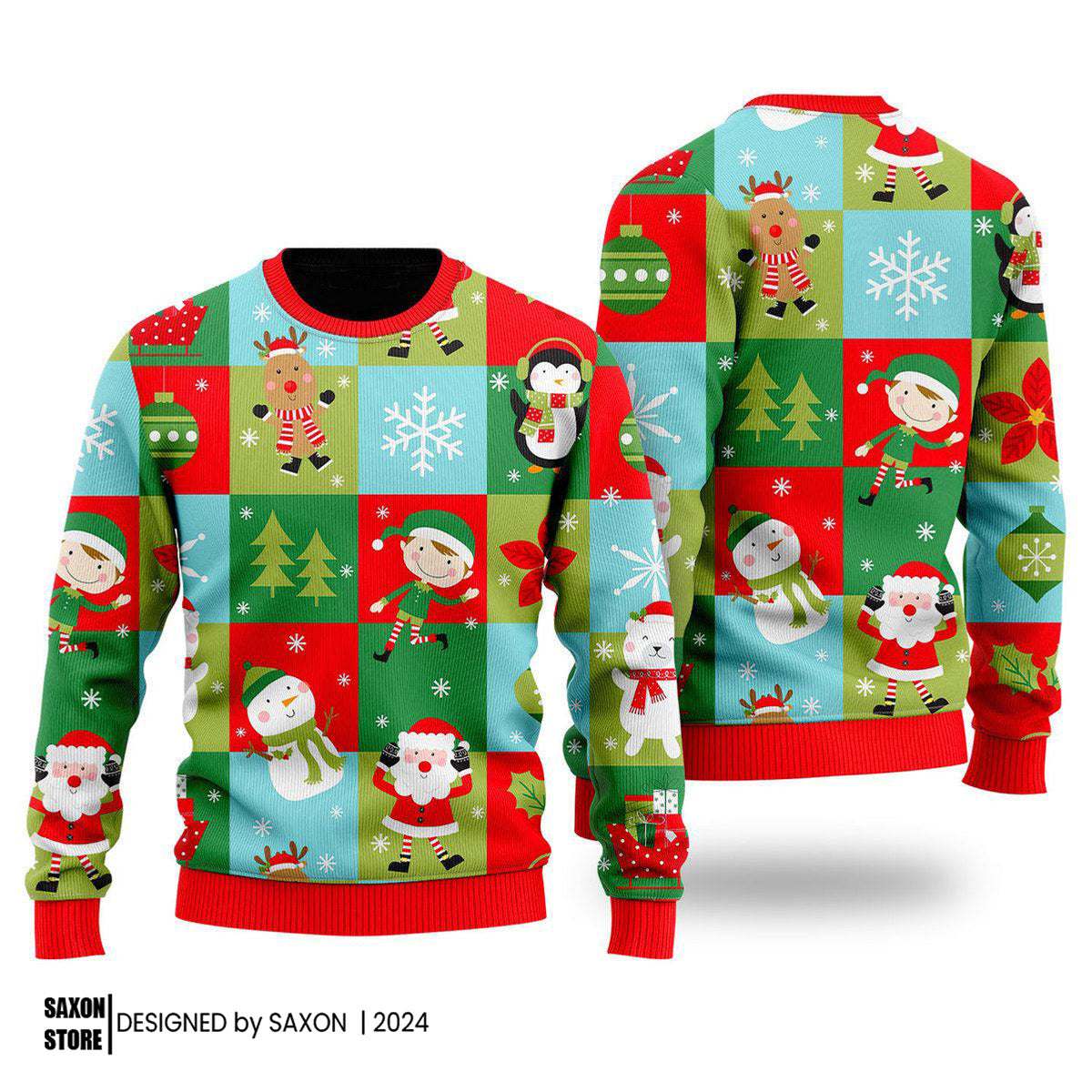 Christmas Holiday Pattern Ugly Christmas Sweater