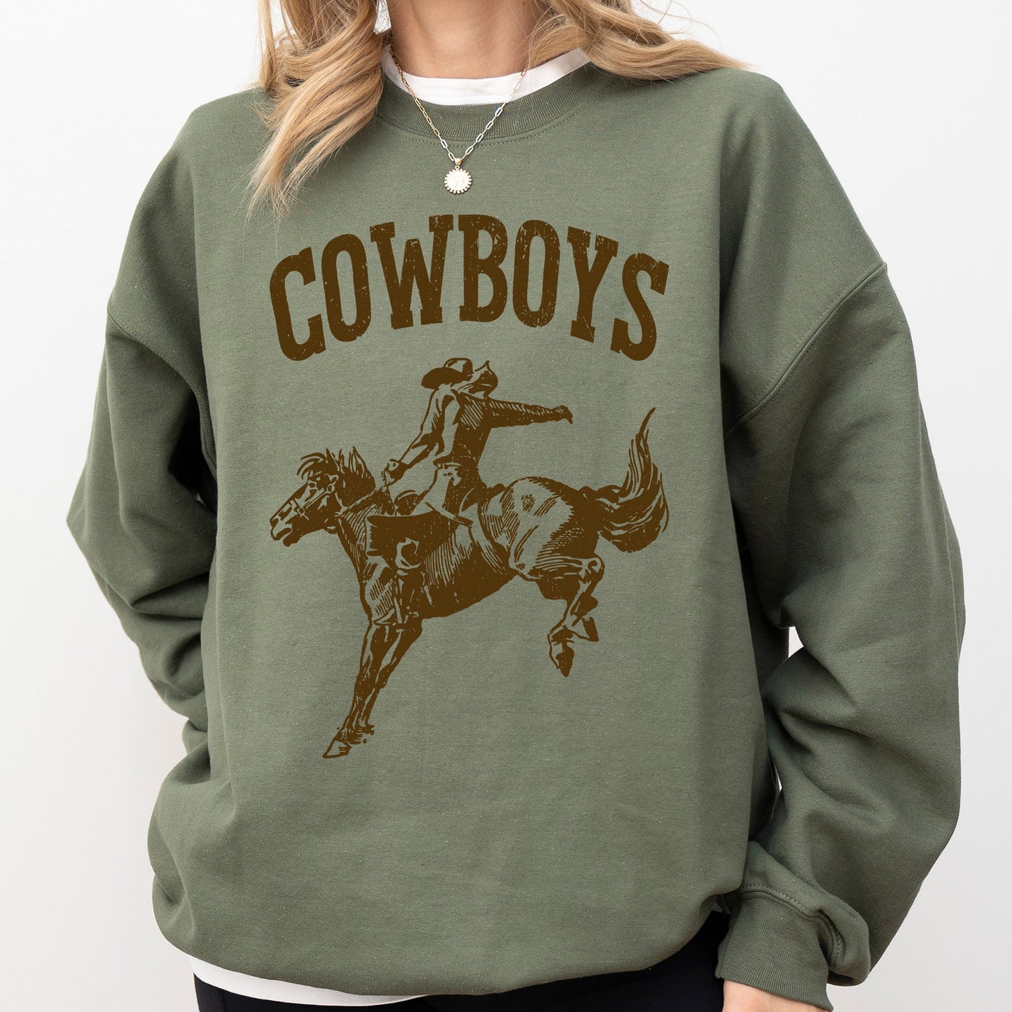 Cowboys, Bronco Rider, Cowboy, Western, Horse, Sweatshirt