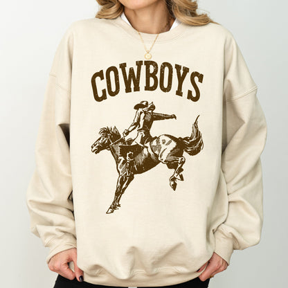 Cowboys, Bronco Rider, Cowboy, Western, Horse, Sweatshirt