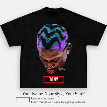 DENNIS RODMAN BULLS 2.8 BIG FACE GRAPHIC | Personalize with Your Name