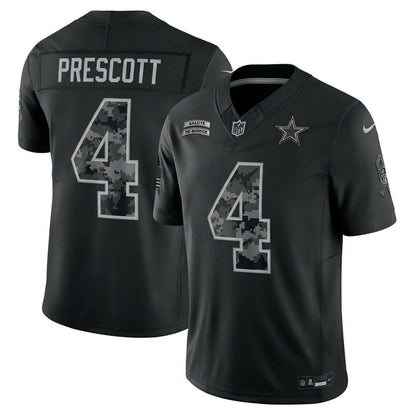Dallas Cowboys 2026 Salute to Service Retired Player Stitched Limited Jersey - Black